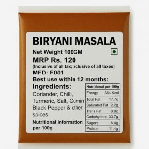 Biriyani Masala Powder - बिरयानी मसाला 100Gms