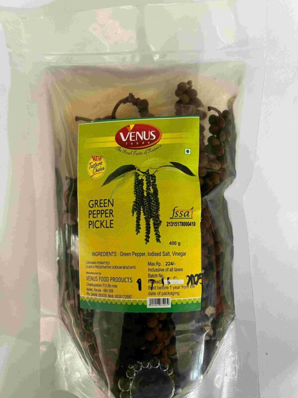 Green Peppercone Pickle - हरी काली मिर्च का अचार - 400Gms - Image 3