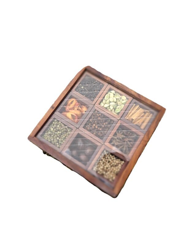 Wooden Gift box - Spices Pack 9 Set - Image 3