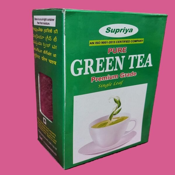 Pure Green Tea (Supriya)- शुद्ध हरी चाय पाउडर - 100g/250g/500g Box Packs - Image 7