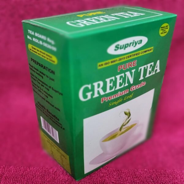 Pure Green Tea (Supriya)- शुद्ध हरी चाय पाउडर - 100g/250g/500g Box Packs - Image 5