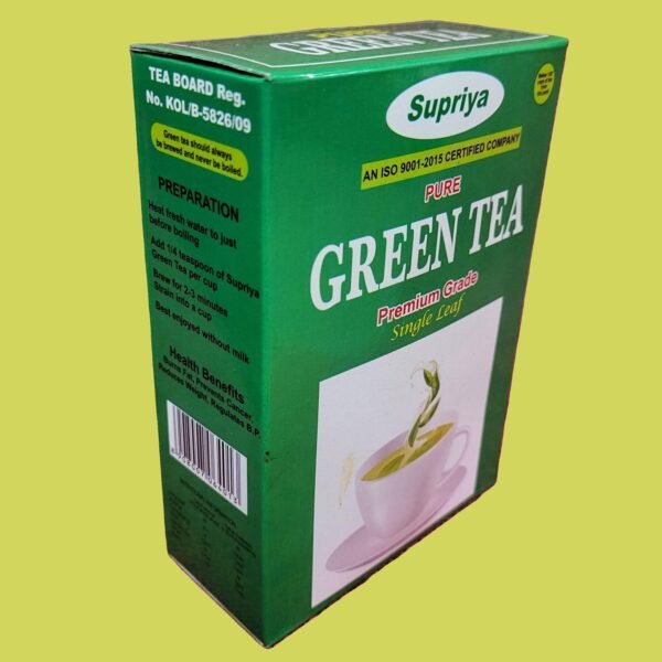 Pure Green Tea (Supriya)- शुद्ध हरी चाय पाउडर - 100g/250g/500g Box Packs - Image 3
